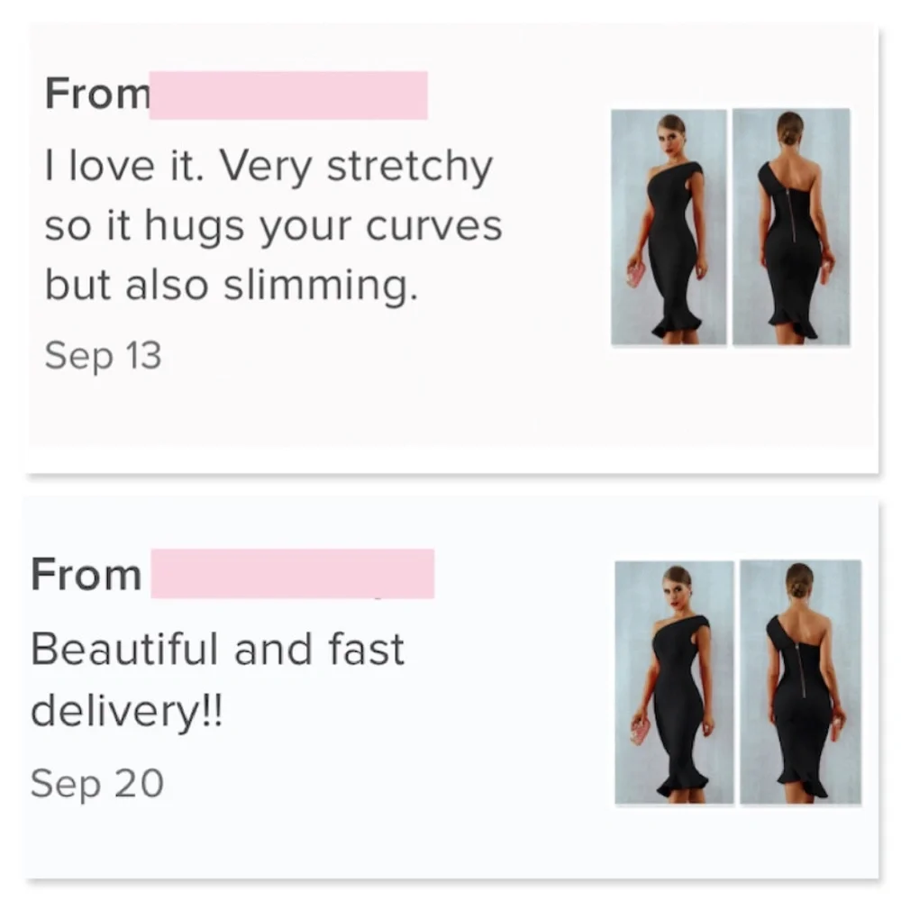Bandage Asymmetrical Midi Dress in Black - Picture 14 of 16